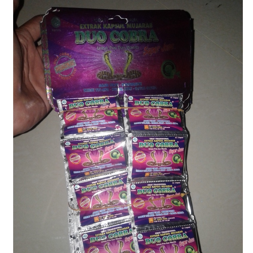 

Jamu Kapsul Duo Cobra Obat Gatal/Exsim