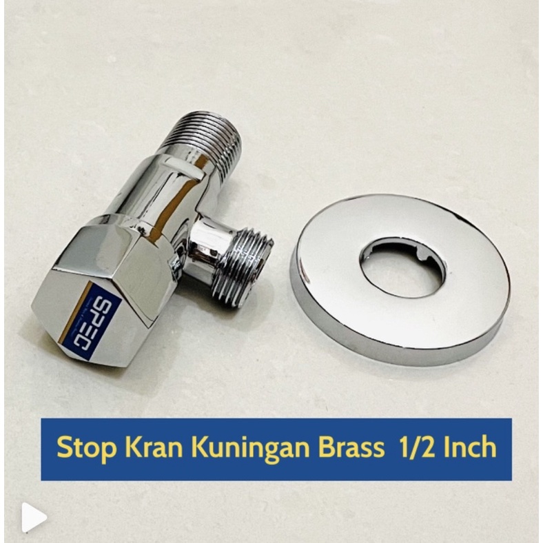 Stop Kran Kuningan Brass Stopkran Wastafel Closet - Kran Shower 1/2 Inch S41