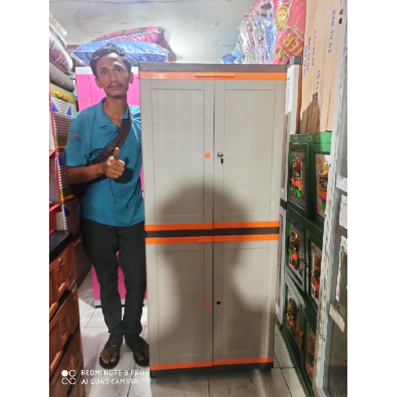  LEMARI  PAKAIAN  MSC CLUB  FULKUNCI 4SUSUN Shopee Indonesia