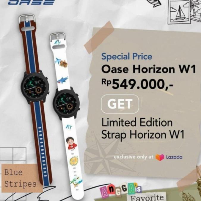 Tali jam 20mm strap oase Horizon W1 - Original Termurah