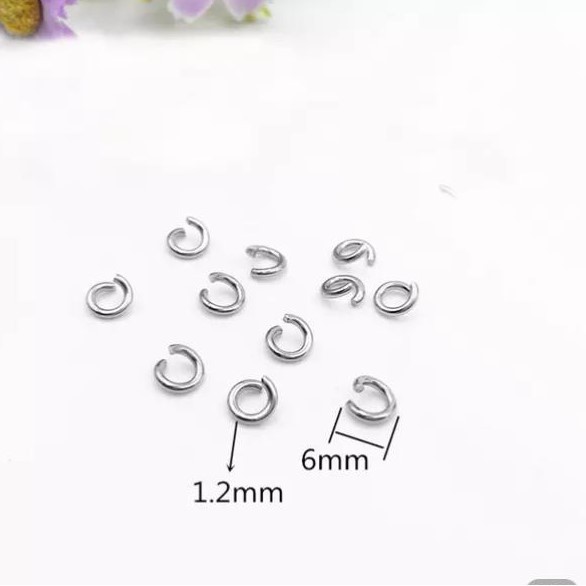 Ring Tebal 0.9-1.2mm Terbuka Uk 0.9x10 -1.2x6mm Harga/25G