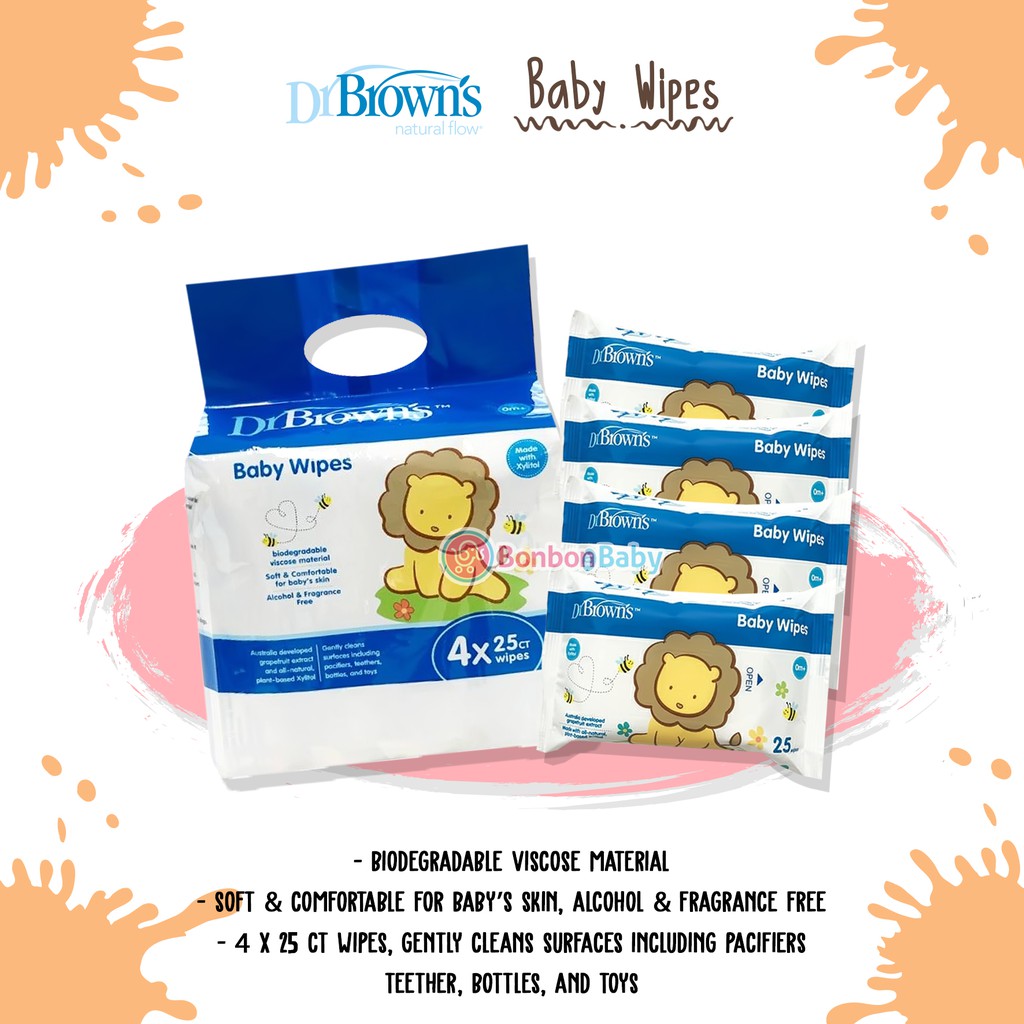 Dr Brown's Baby Wipes HG044 / tissue basah