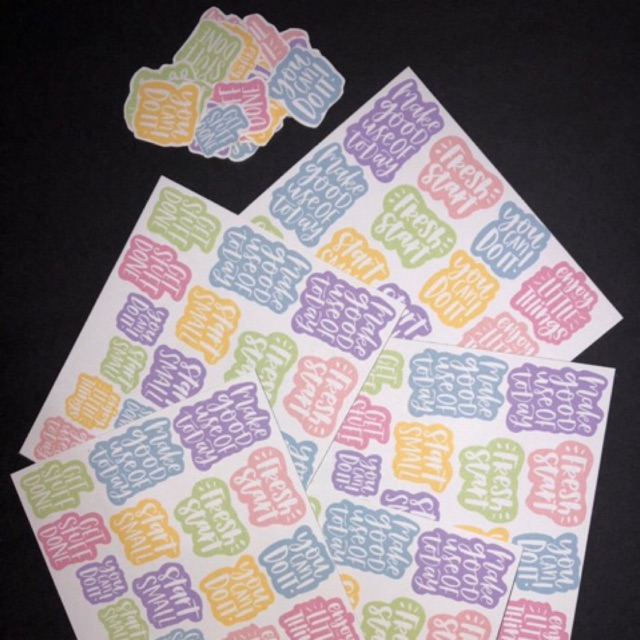 

Sticker kertas lucu pastel motivational journal bujo diy paper sticker