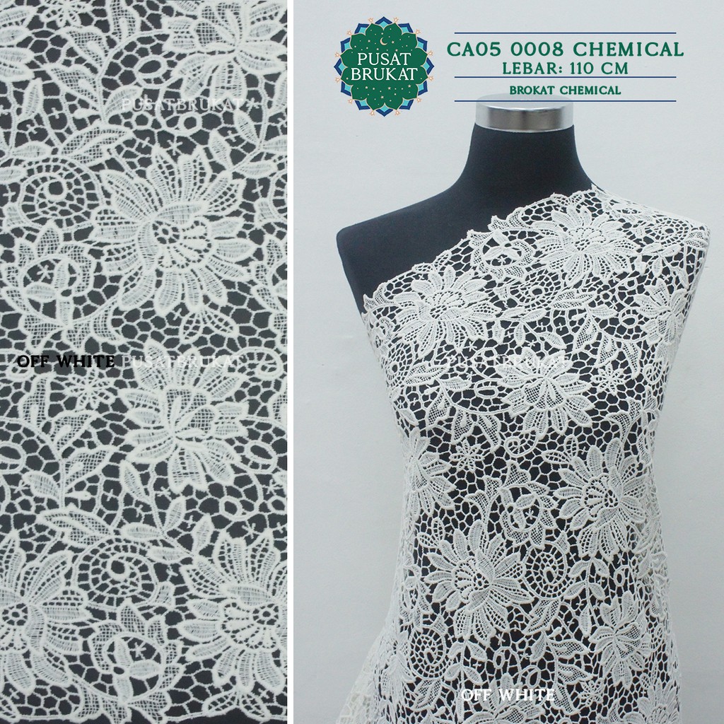 KAIN BRUKAT BRIDAL CHEMICAL - KAIN BROKAT CHEMICAL / OKKY KEBAYA BORDIR [harga per 0.5m]