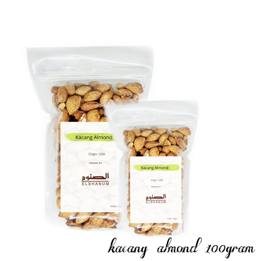 

KACANG ALMOND ELSHANUM 150gr Pouch / KACANG ALMOND PANGGANG / KACANG ALMOND / KACANG