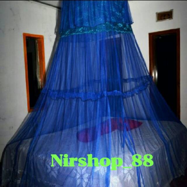 Kelambu gantung "JODHA" biru tua