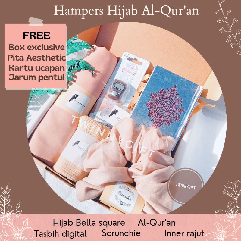 Hampers Hijab Bella Square Kado Gift Box Lebaran Ulang Tahun Ramadhan Wisuda Wedding Anniversary