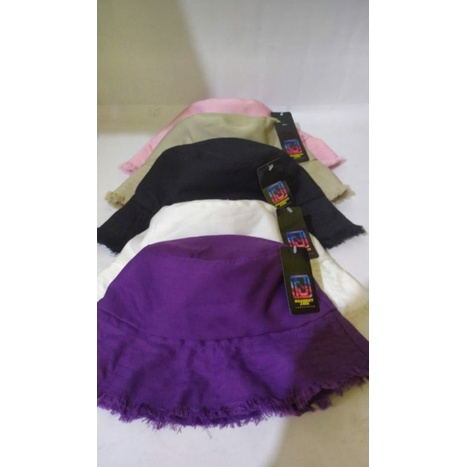 Topi rumbai wanita topi bucket rumbai rawis  bucket ripped bucket kpop korea