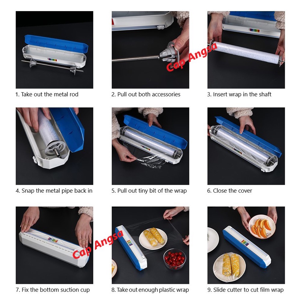 CLING FILM DISPENSER MEDIUM JUMBO 30cm 300m PEMOTONG PLASTIK WRAPING SLIDE CUTTER SLIDING CUTER PLASTIC