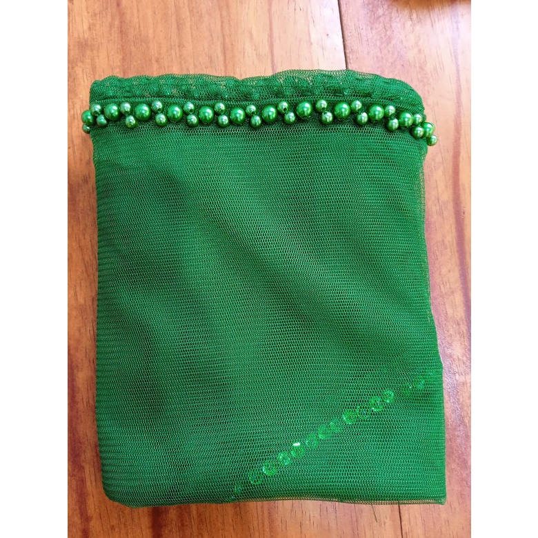 Slayer veil pengantin/kerudung pengantin/hijab pengantin elegan/Veil pengantin/jilbab pengantin HIJAU BOTOL