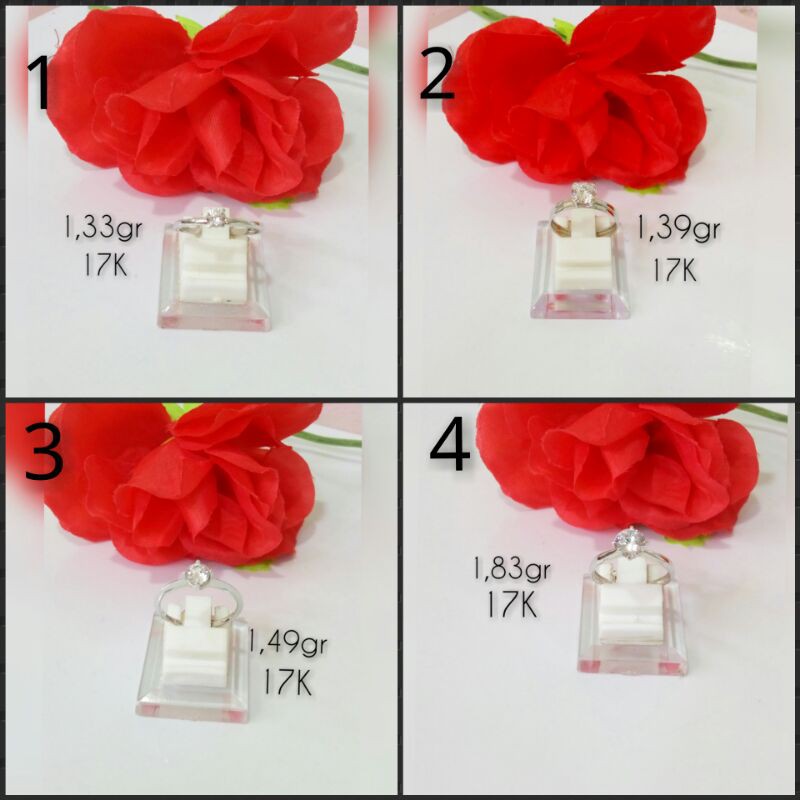 cincin solitare Emas