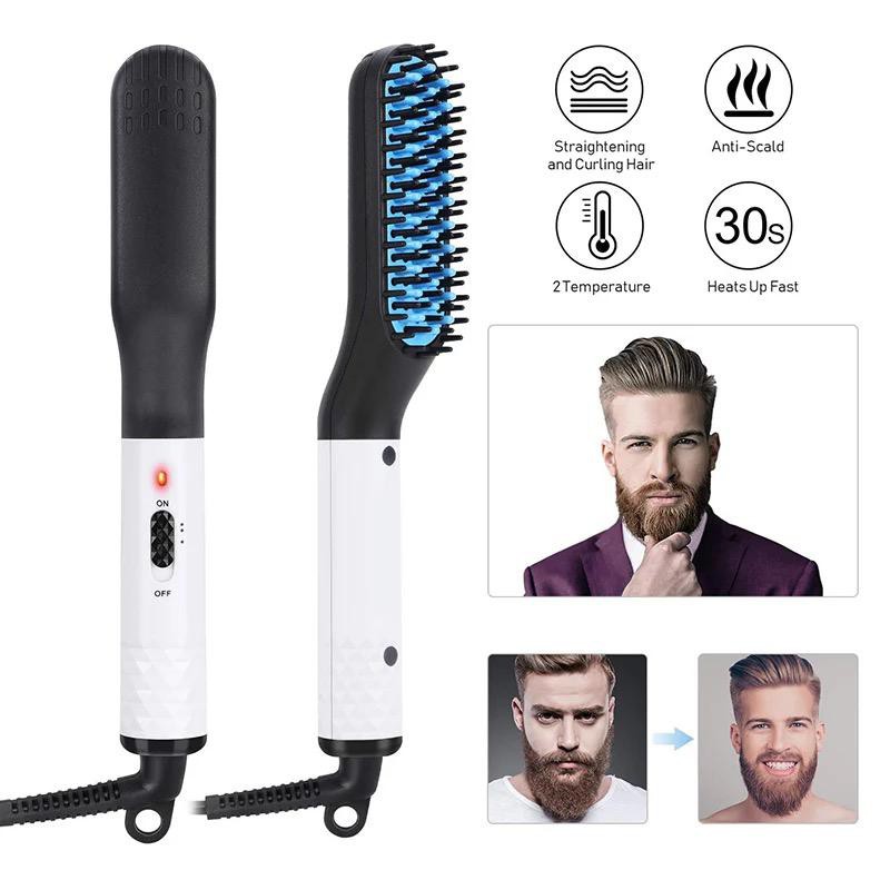 New Hair &amp; Beard Straightener For Men Brush Catok Sisir Pelurus Model Catokan Rambut Pria