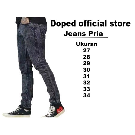 CELANA JEANS PRIA BISA COD LOH REGULAR BLACK SANDWASH BIG SIZE 27-34 JEANS PRIA