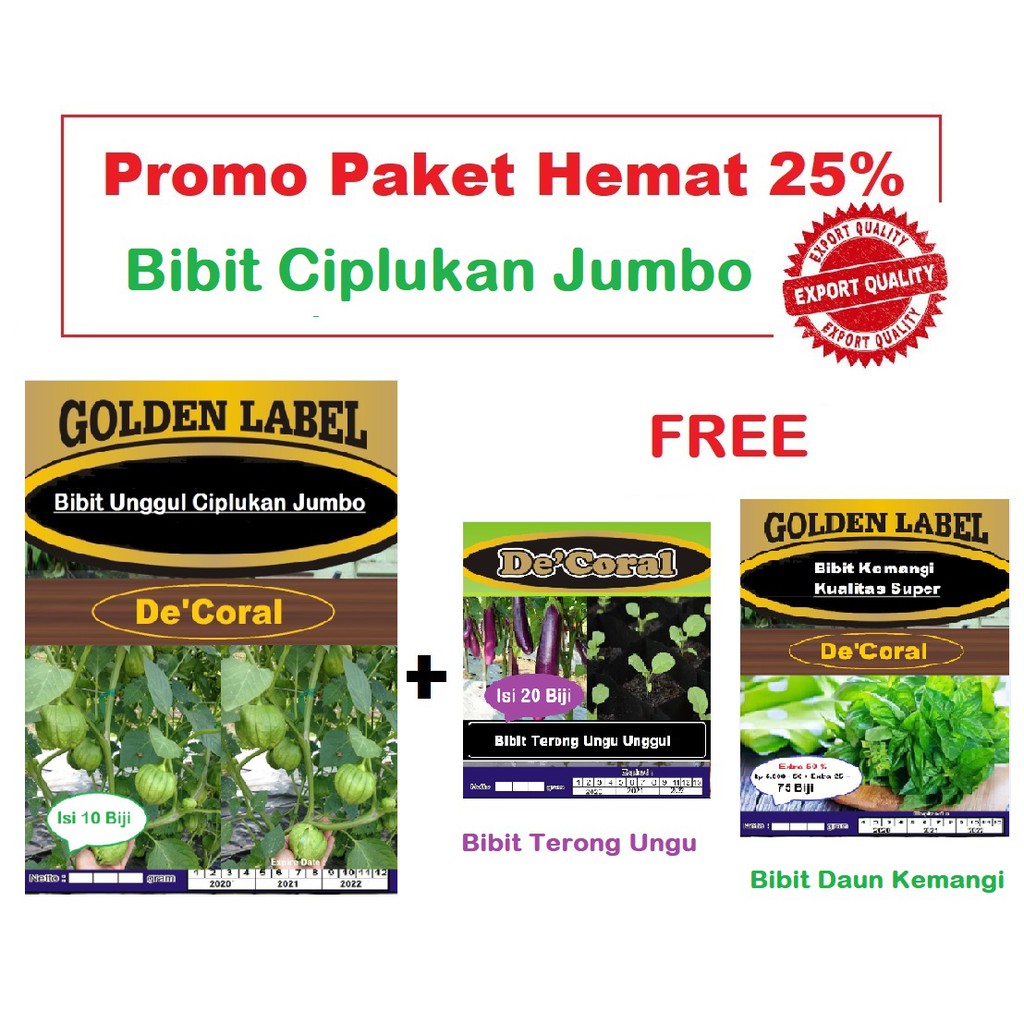 Paket Hemat Bibit Ciplukan Jumbo|Diskon /Save 25 Persen | Benih Ciplukan Jumbo