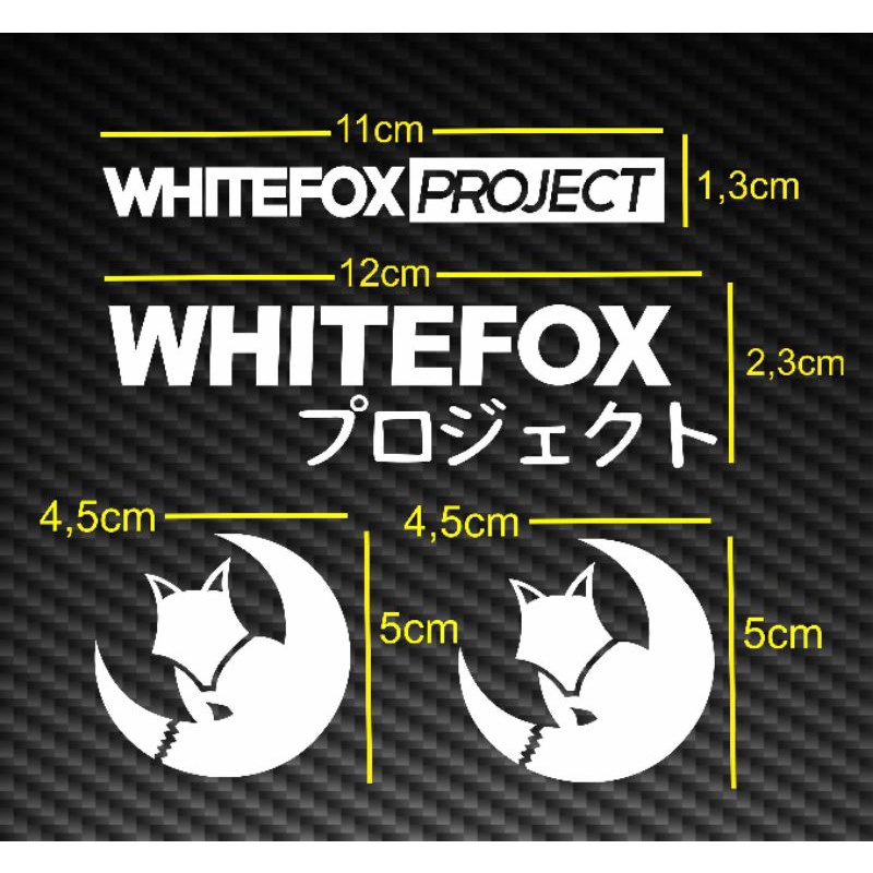 cutting stiker paket whitefox project isi 4 stiker