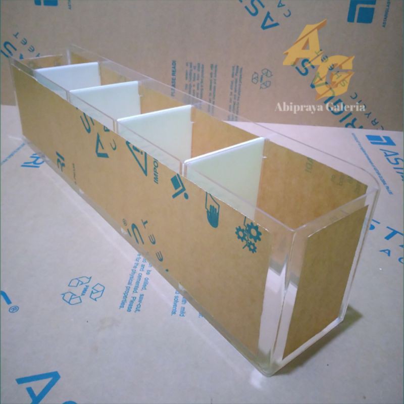 AQUARIUM Soliter 50x10x15 + Tutup / 5 Kamar / Soliter Akrilik / Soliter Cupang / Aquarium Akrilik