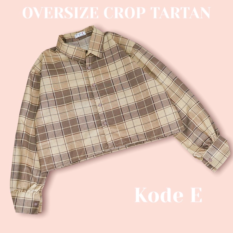 BEFAST - ZFS OOTD Wanita Kemeja Ctop FIFIN / CROP OVERSIZE TARTAN / Kemeja Hem Tartan / Kemeja Crop top Kotak-Kotak / Atasan Lengan Panjang / Kemeja Trendy Wanita Remaja / Terbaru 2022 / Termurah