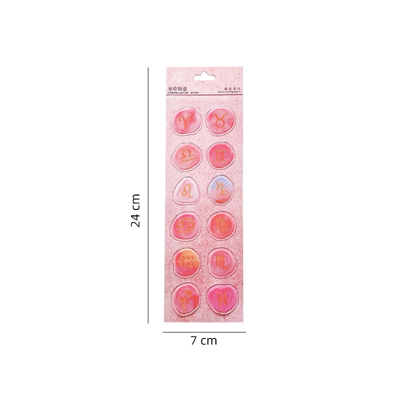 12pcs Stiker Segel Lilin 3D Transparan Gaya Retro Untuk Pelajar