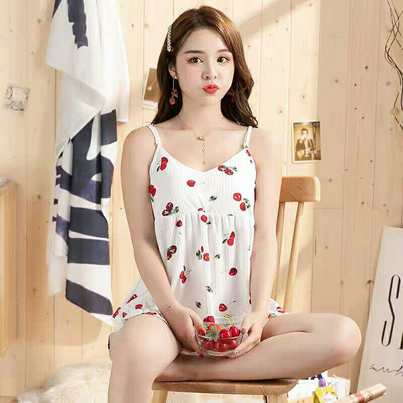 RESTOCK!!! Set Tank bra Import / Piyama Sexy Import / Sleepwear Tanktop