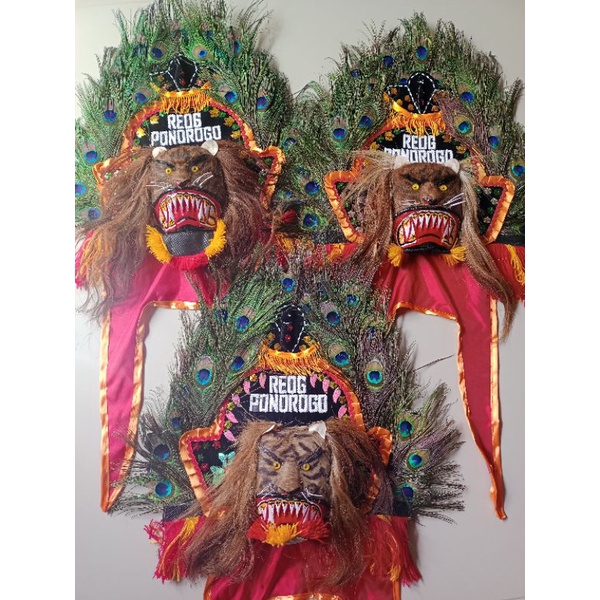 Reog Mini Dadak Merak Pajangan Diameter 40cm