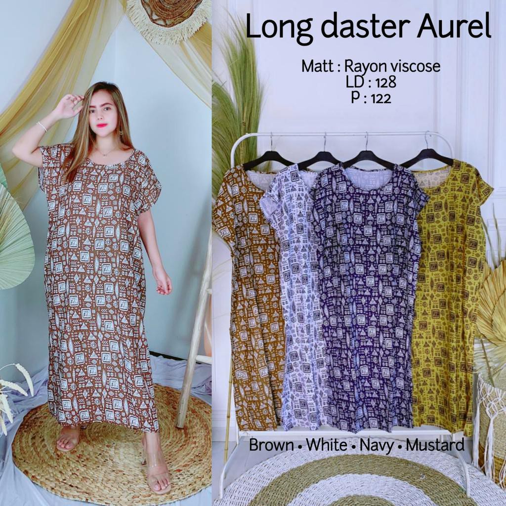 Sidoayushop_ID Grosir Murah KDS LONG DASTER RAYON VISCOSE AUREL / AYLA / MELSY / ETHNIKA / TUTULS /