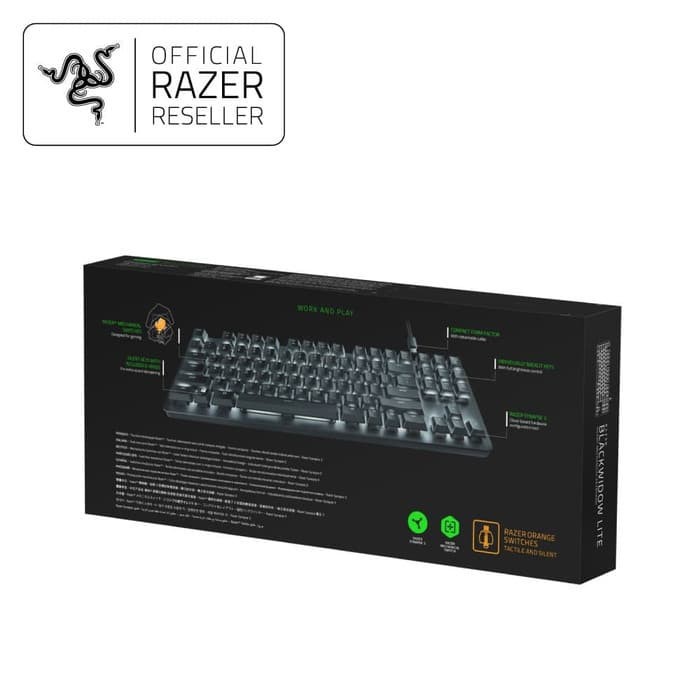 Razer BlackWidow Lite Silent Mechanical Gaming Keyboard Orange Switch