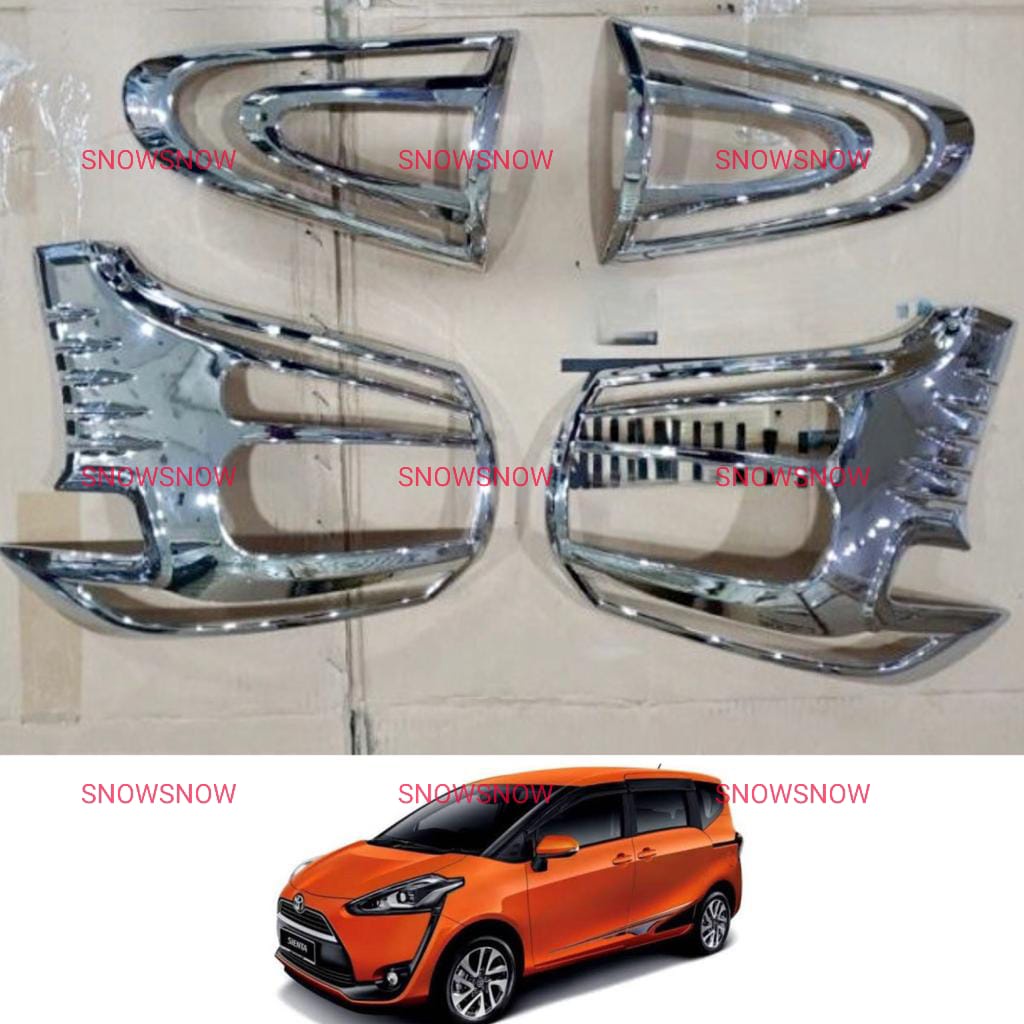 Garnish Lampu Belakang Toyota Sienta 2016 2022 Chrome