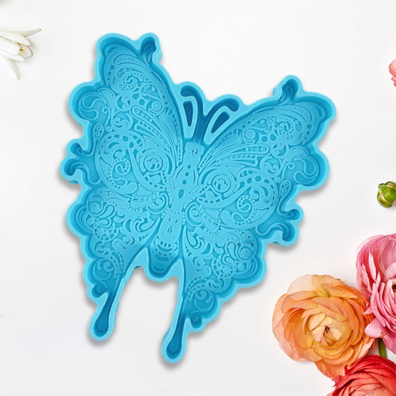 Glitter Creative Butterfly Coaster Epoxy Resin Mold Cup Mat Silicone Mould DIY Handmade Crafts Home Decoration Casting Tools