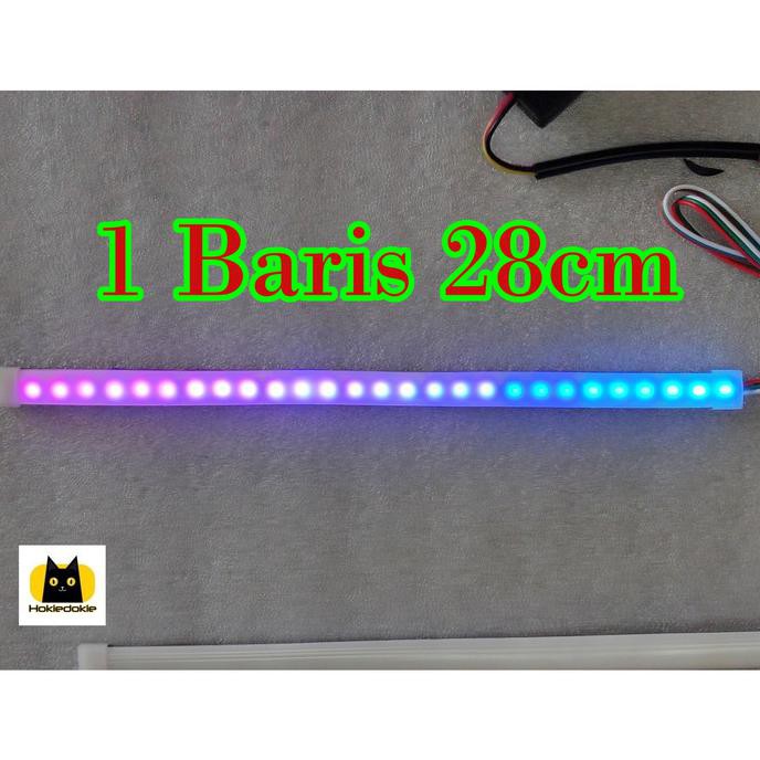 [[BISA COD]] Led tail lamp RGB motor pelangi 28cm - Satu Baris HEMAT Kode 1393