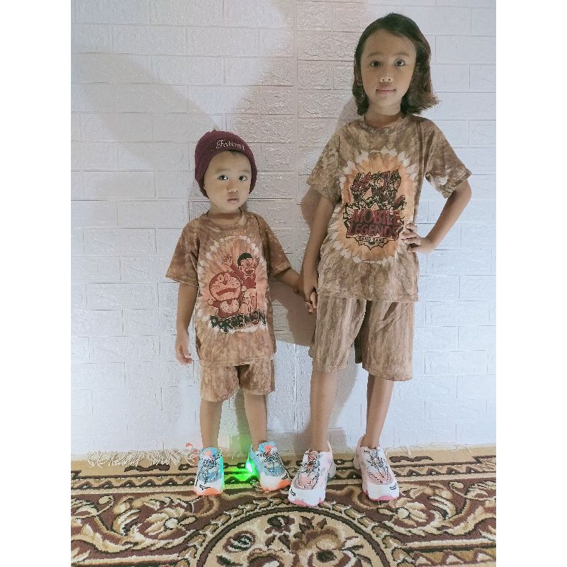 SETELAN ANAK(motif matahari/ BERGAMBAR) BATIK / SETELAN KAOS MURAH