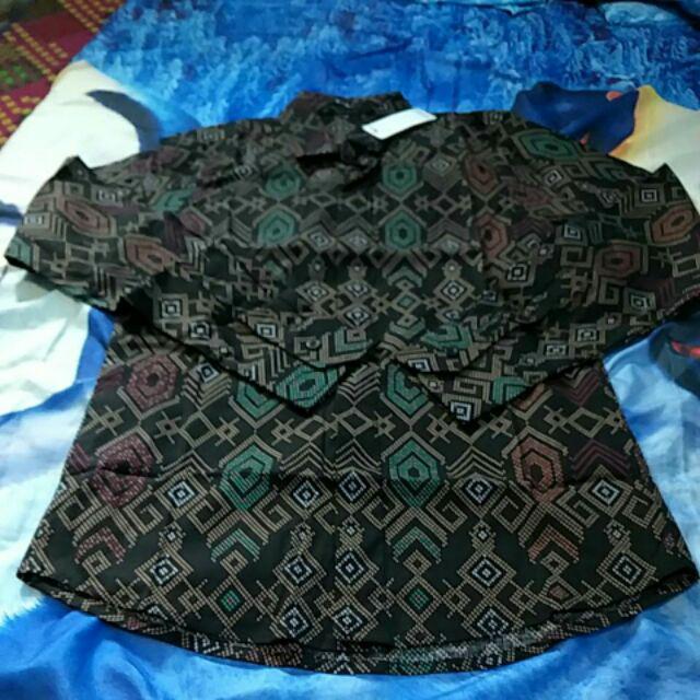 Ameliashop16 Kemeja Batik Songket Snow M L Xl Xxl Xxxl Premium