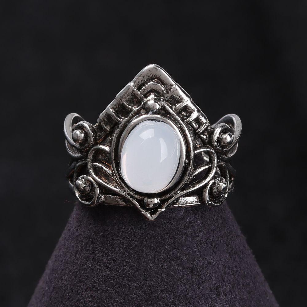 Preva Cincin Berlapis Perak Berlapis Cincin Indah Retro Bunga Ranting Perhiasan Pertunangan Band