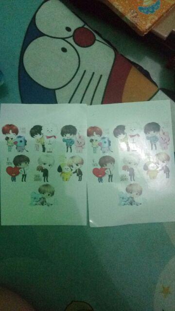  Stiker  BTS  x BT21 Murah  cute kpop jimin jungkook v rm suga 