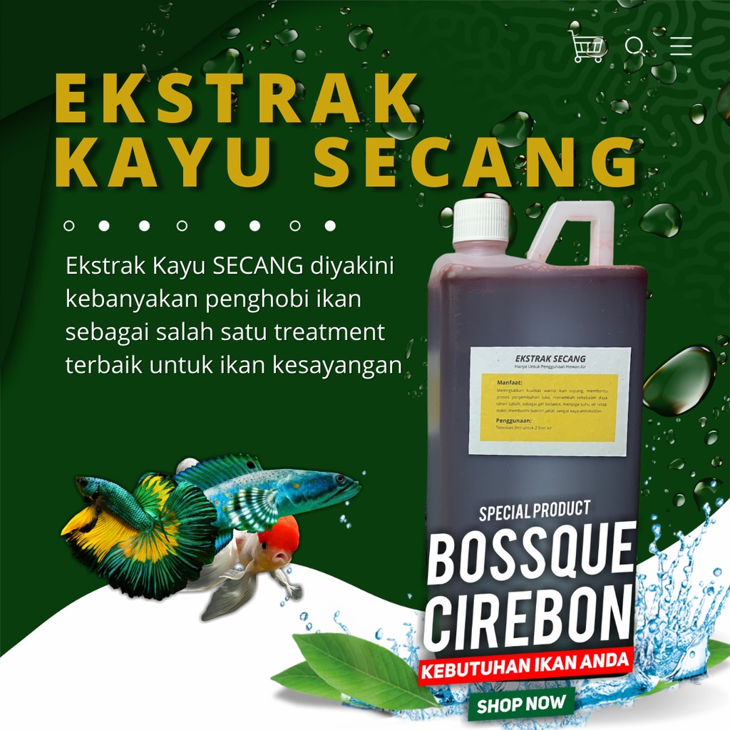 [Free Pipet Tetes] Ekstrak Kayu Secang Kemasan 1 Liter - Extract Secang Herbal Obat Ikan Hias Cupang Guppy Stamina Booster