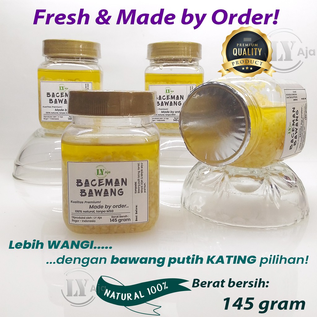 

Baceman Bawang Putih Kating LY Aja 145 Gram dalam Minyak Canola Minced Garlic in Oil 145 Gr