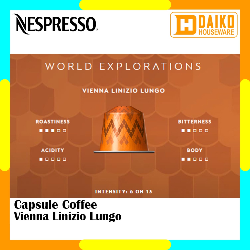 Capsule Nespresso Vienna Linizio Lungo Original Nestle 1 Pack - Coffee World Explorations Kopi Kapsul Expired Lama