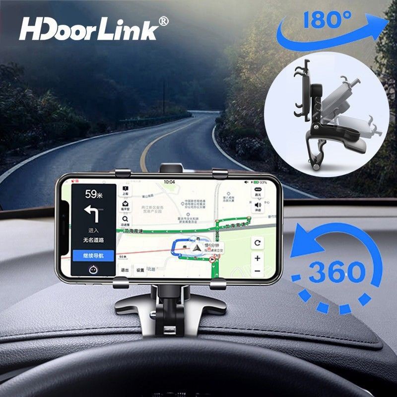 CAR PHONE HOLDER HP MOBIL JEPIT SPION DASHBOARD 360 DEGREE ROTATION HD35 HD-35