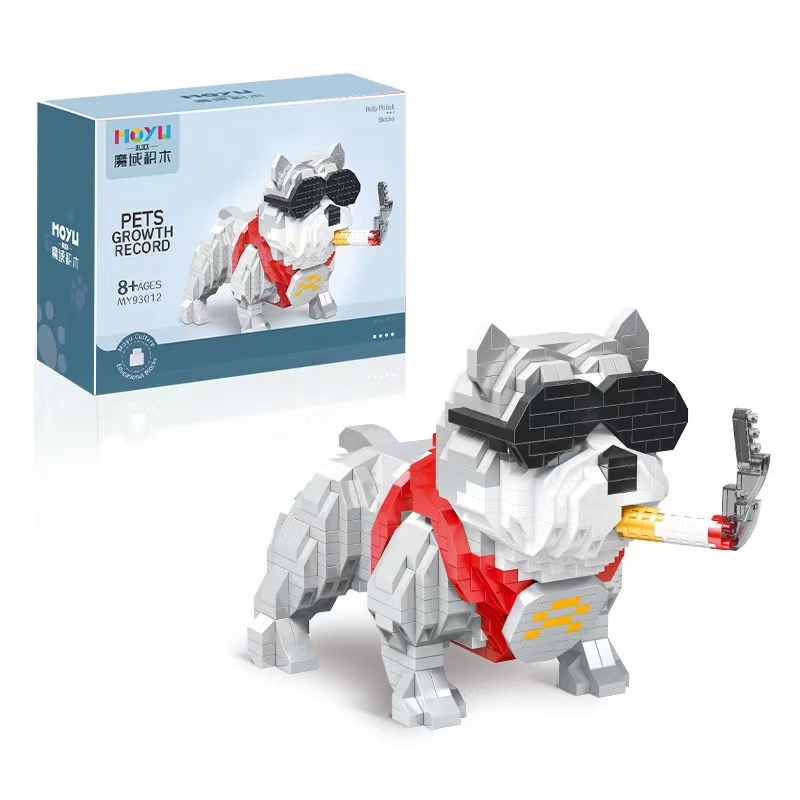 Mainan Balok Bangunan Mini Seri Hewan Anjing Husky / Corgi Kompatibel Lego