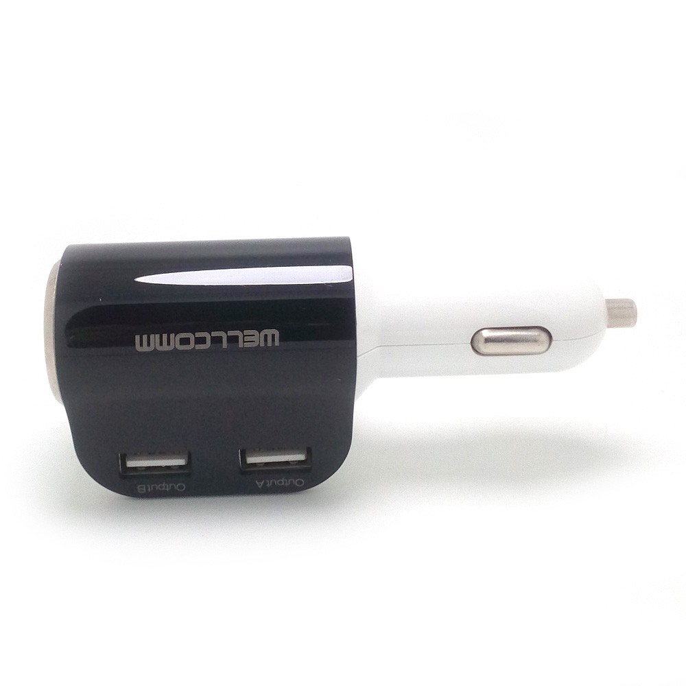 Wellcomm Car Charger Dual Ports 3.1A - Hitam