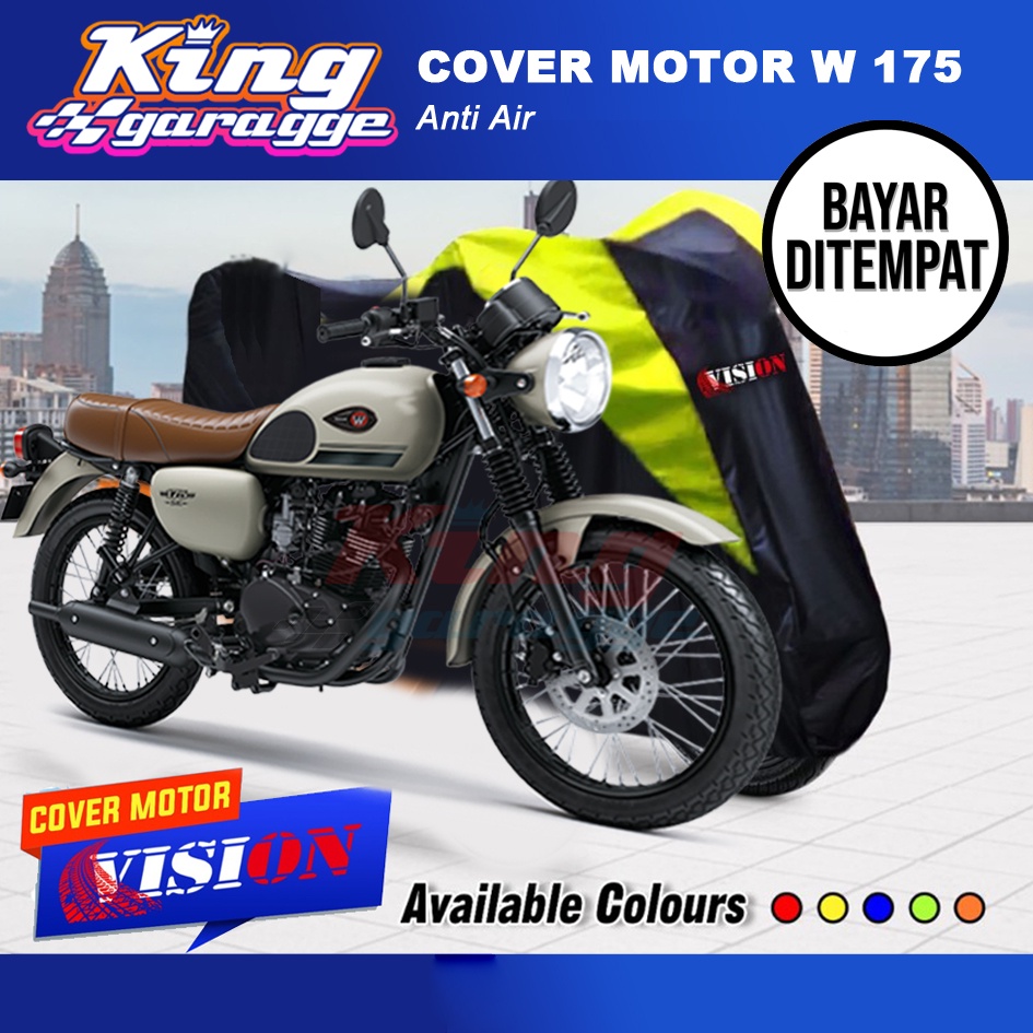 Cover Motor W 175/ Selimut Kawasaki W175 /Jas Motor W 175 Berkualitas /Sarung Motor W175 / Mantel Mo
