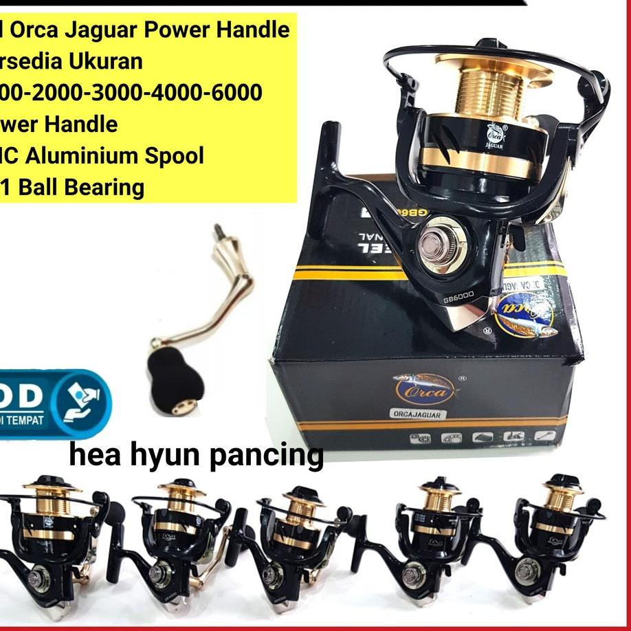 Wow Murah Meriah.. Reel ORCA JAGUAR POWER HANDLE 1000 , 2000 , 3000 , 4000 - 6000 4 + 1 Ball Bearing