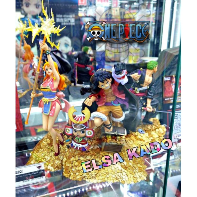 Figure One Piece Luffy Chopper Zoro Nami WT100 Daikaizoku Hyakkei Coin
