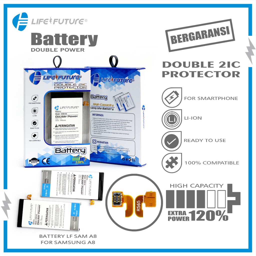 BATERAI SAMSUNG A8 DOUBLE POWER LIFE FUTURE