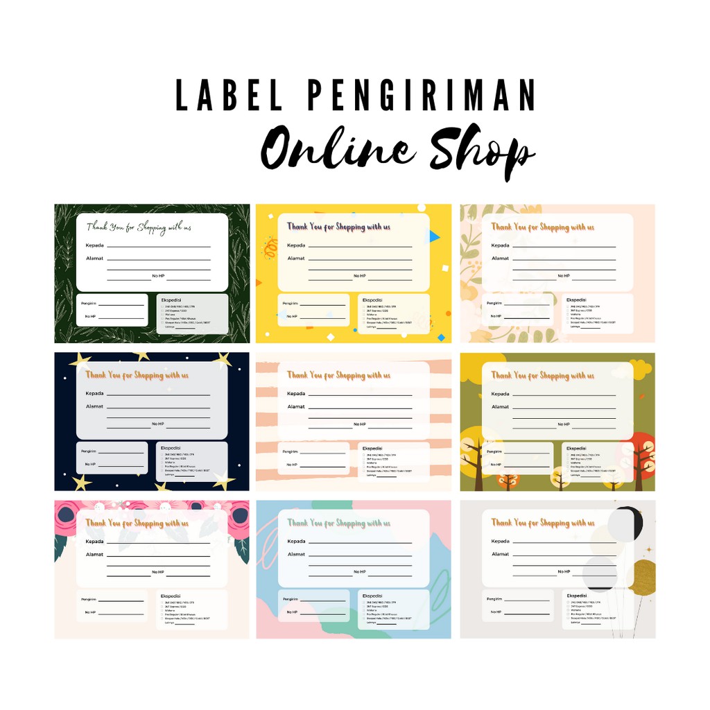 

[part 3] Stiker Label Pengiriman Online Shop 10.5 x 14.8 cm