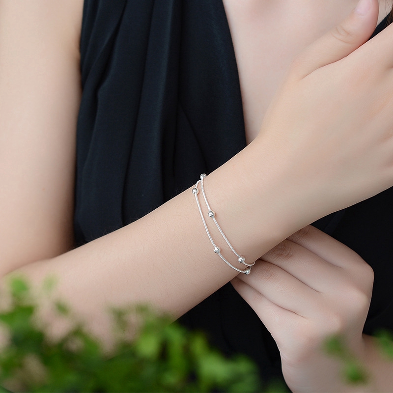 Fashion Aksesoris S925 Sterling Silver Gelang Desain Kepribadian Sederhana