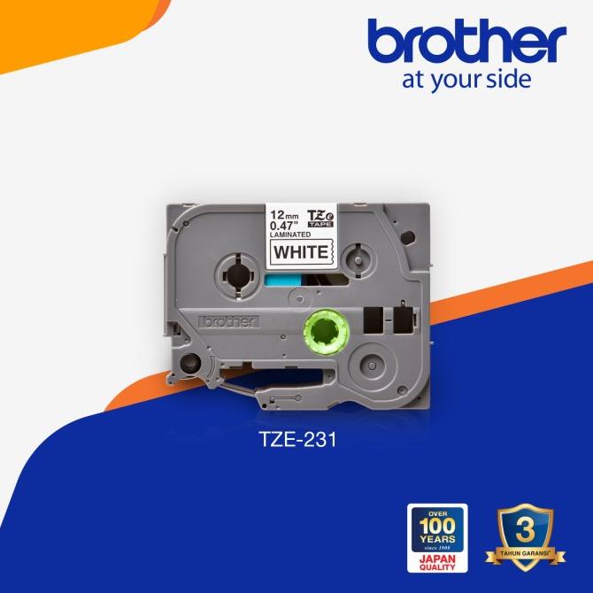 

Brother Label Tape TZE-231 12MM Black On White TZe231 KERTAS HVS