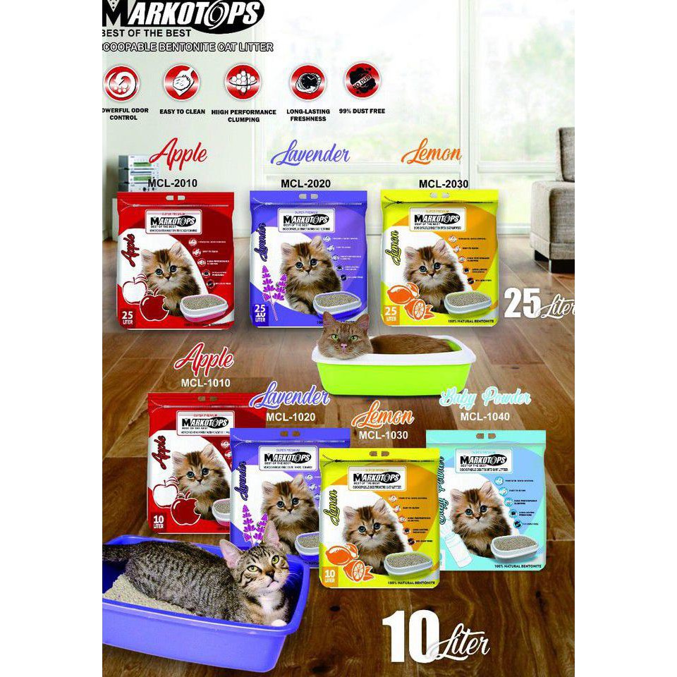 Pasir Kucing MARKOTOP 25 Liter - 25 LITER