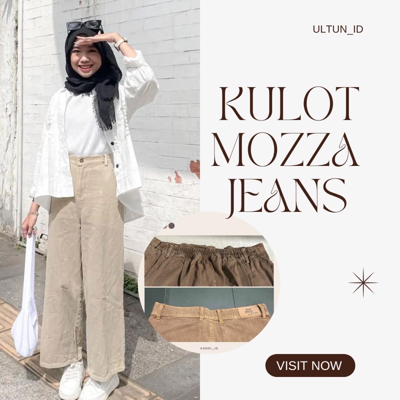 KULOT JEANS HIGHWAIST MOZZA MOCCA