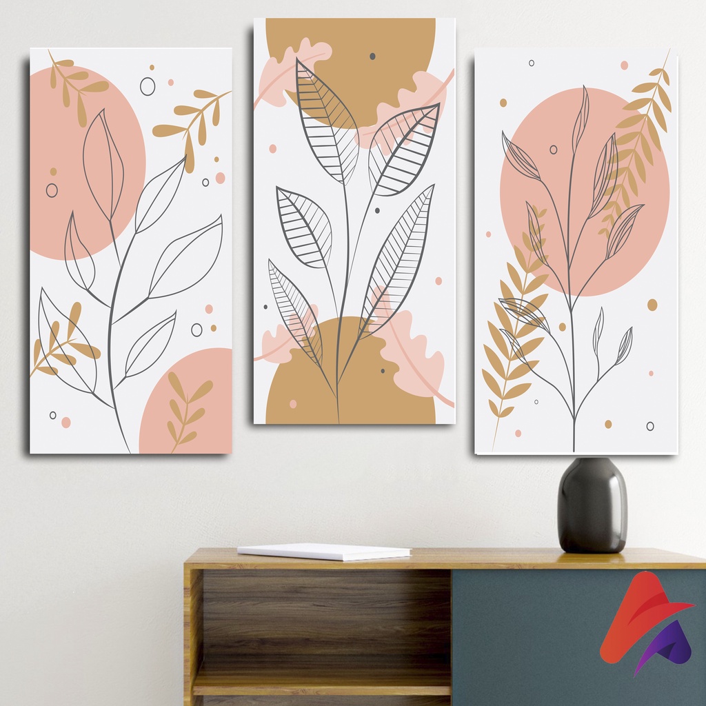 HIASAN DINDING BUNGA ABSTRAK BOTANICAL WALL DECOR PAJANGAN DINDING HIAS HIASAN DINDING BUNGA ABSTRAK