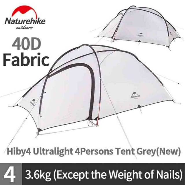 TENDA HIBY 4 40D NATUREHIKE NH18K250-P // TENDA NATUREHIKE HIBY 4P 40D NEW 2020